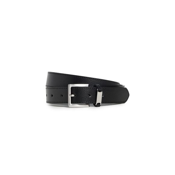 Women's The Square Buckle Belt Black Small🌻